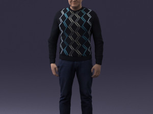 man in sweater 0219 3D Model