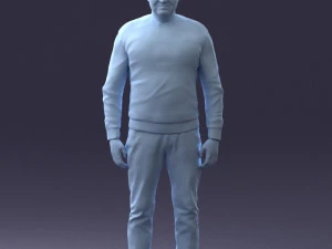 man in sweater 0219 3D Model