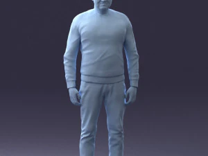 man in sweater 0219 3D Model