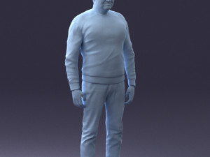 man in sweater 0219 3D Model