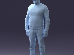 man in sweater 0219 3D Model