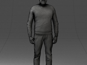 man in sweater 0219 3D Model