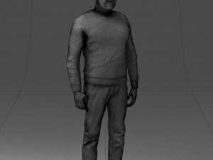 man in sweater 0219 3D Model