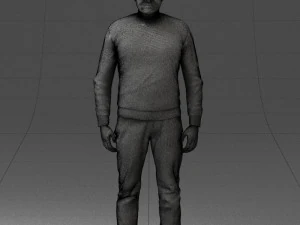 man in sweater 0219 3D Model