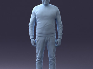 man in sweater 0219 3d print ready 3D Print Model