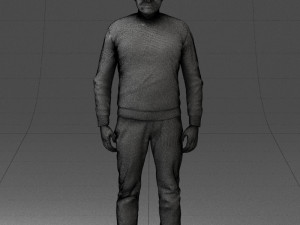 man in sweater 0219 3d print ready 3D Print Model