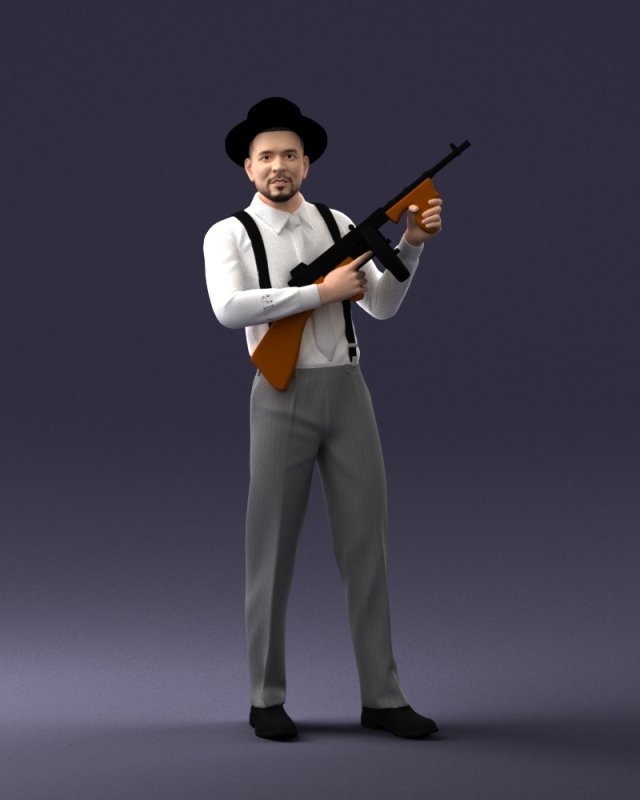 gangster 0105 3D 模型 .c4d .max .obj .3ds .fbx .stl .blend 