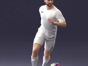 000184 Soccer Player with Ball 0912 3D Model