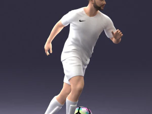 000184 Soccer Player with Ball 0912 3D Model