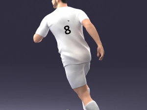 000184 Soccer Player with Ball 0912 3D Model