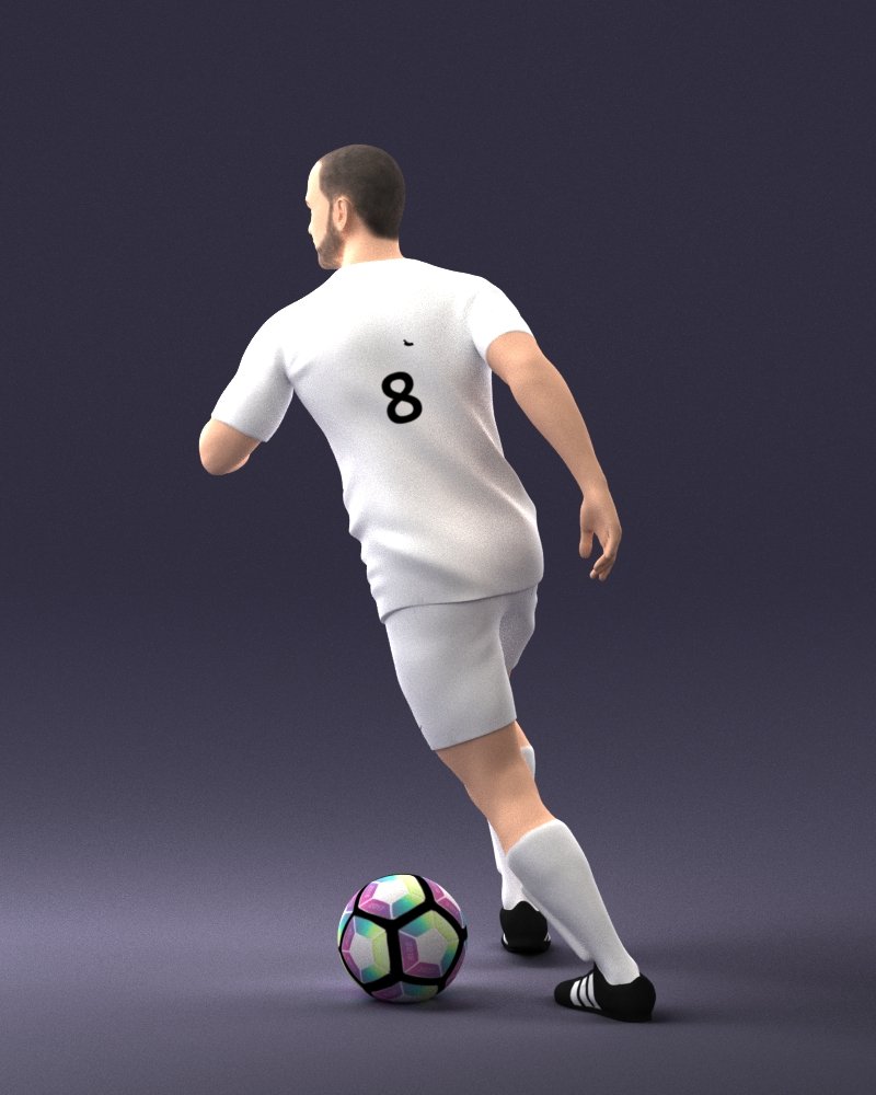 Soccer Player With Ball 0912 3D Модель In Мужчина 3DExport