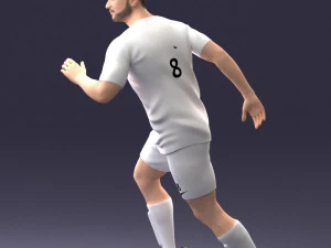 000184 Soccer Player with Ball 0912 3D Model