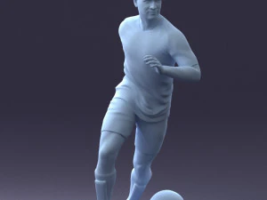 000184 Soccer Player with Ball 0912 3D Model