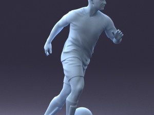 000184 Soccer Player with Ball 0912 3D Model