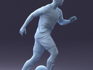 000184 Soccer Player with Ball 0912 3D Model