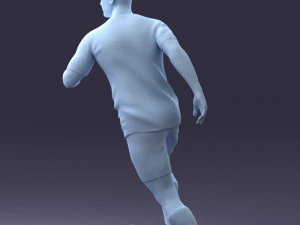 000184 Soccer Player with Ball 0912 3D Model