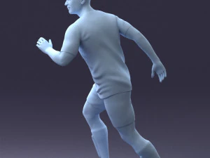 000184 Soccer Player with Ball 0912 3D Model