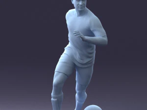 000184 Soccer Player with Ball 0912 3D Model