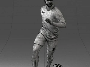 000184 Soccer Player with Ball 0912 3D Model