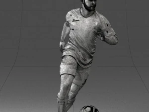 000184 Soccer Player with Ball 0912 3D Model