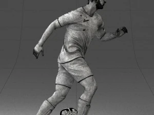 000184 Soccer Player with Ball 0912 3D Model