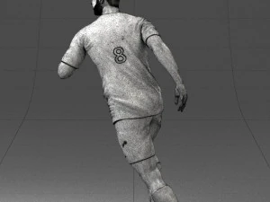 000184 Soccer Player with Ball 0912 3D Model