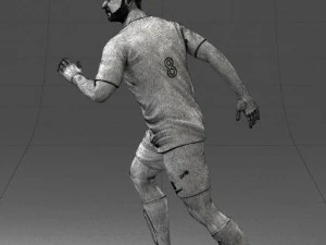 000184 Soccer Player with Ball 0912 3D Model