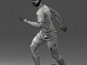 000184 Soccer Player with Ball 0912 3D Model