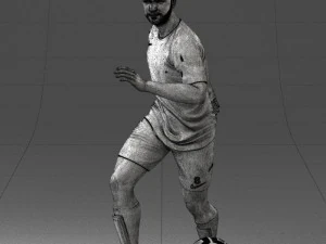 000184 Soccer Player with Ball 0912 3D Model