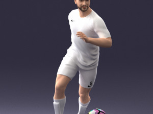 soccer player with ball 0912 3d print ready 3D Print Model