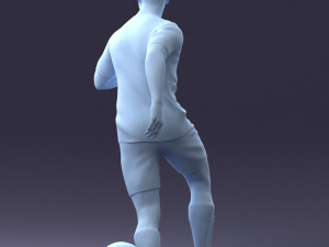 000184 Soccer Player with Ball 0912 3dp 3D-printmodel