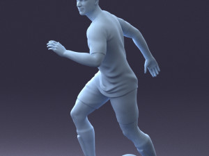 000184 Soccer Player with Ball 0912 3dp 3D-printmodel