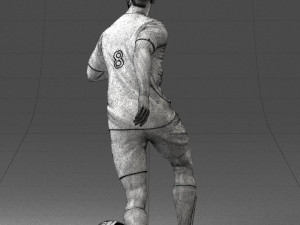 000184 Soccer Player with Ball 0912 3dp 3D-printmodel
