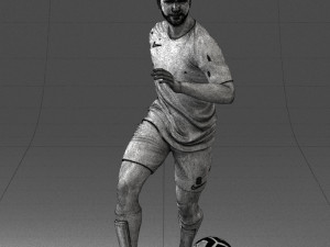 000184 Soccer Player with Ball 0912 3dp 3D-printmodel