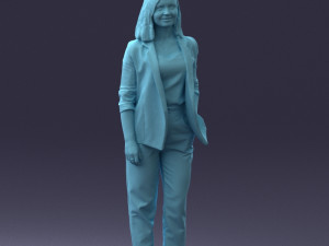 000190 Businesswoman in Light Suit 1012 3Dモデル