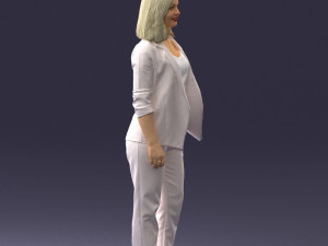 000190 Businesswoman in Light Suit 1012 3dp Modèles 3D en vedette