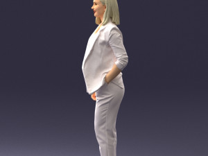 000190 Businesswoman in Light Suit 1012 3dp Modèles 3D en vedette