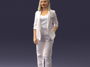 000190 Businesswoman in Light Suit 1012 3dp Modèles 3D en vedette