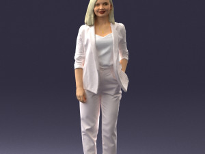 000190 Businesswoman in Light Suit 1012 3dp Modèles 3D en vedette