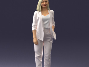 000190 Businesswoman in Light Suit 1012 3dp Modèles 3D en vedette