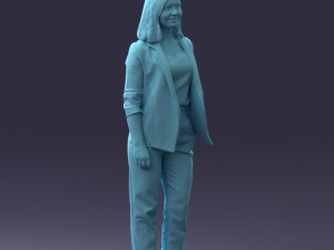 000190 Businesswoman in Light Suit 1012 3dp Modèles 3D en vedette