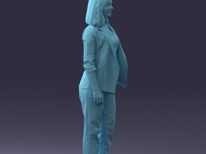 000190 Businesswoman in Light Suit 1012 3dp Modèles 3D en vedette