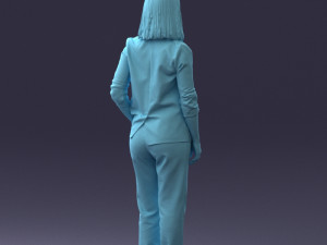 000190 Businesswoman in Light Suit 1012 3dp Modèles 3D en vedette