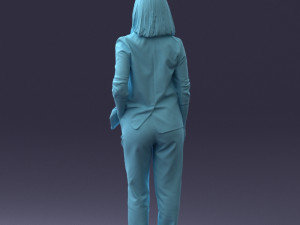 000190 Businesswoman in Light Suit 1012 3dp Modèles 3D en vedette