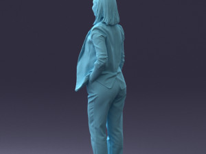 000190 Businesswoman in Light Suit 1012 3dp Modèles 3D en vedette