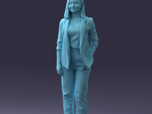 000190 Businesswoman in Light Suit 1012 3dp Modèles 3D en vedette