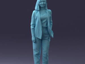 000190 Businesswoman in Light Suit 1012 3dp Modèles 3D en vedette