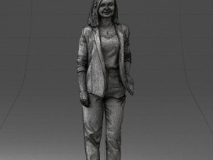 000190 Businesswoman in Light Suit 1012 3dp Modèles 3D en vedette
