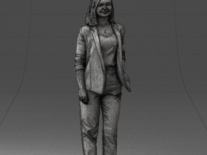 000190 Businesswoman in Light Suit 1012 3dp Modèles 3D en vedette