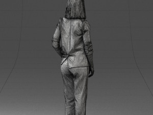 000190 Businesswoman in Light Suit 1012 3dp Modèles 3D en vedette